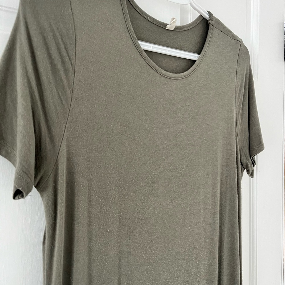 Pinkblush Olive Basic Side Slit Maternity Maxi Dr… - image 3